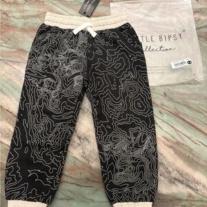 Little Bipsy Black and White Patterned Kids Joggers